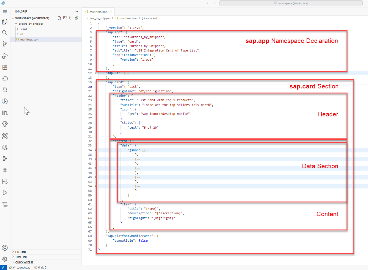 Image depicting manifest.json file structure